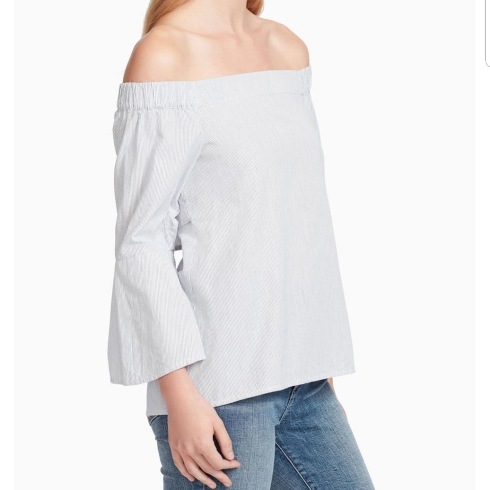 Jessica Simpson Pauline Striped Hi-Lo Hem Top